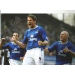 James Beattie Everton Signed 12 x 8 inch football photo. This item is from the stock of www.