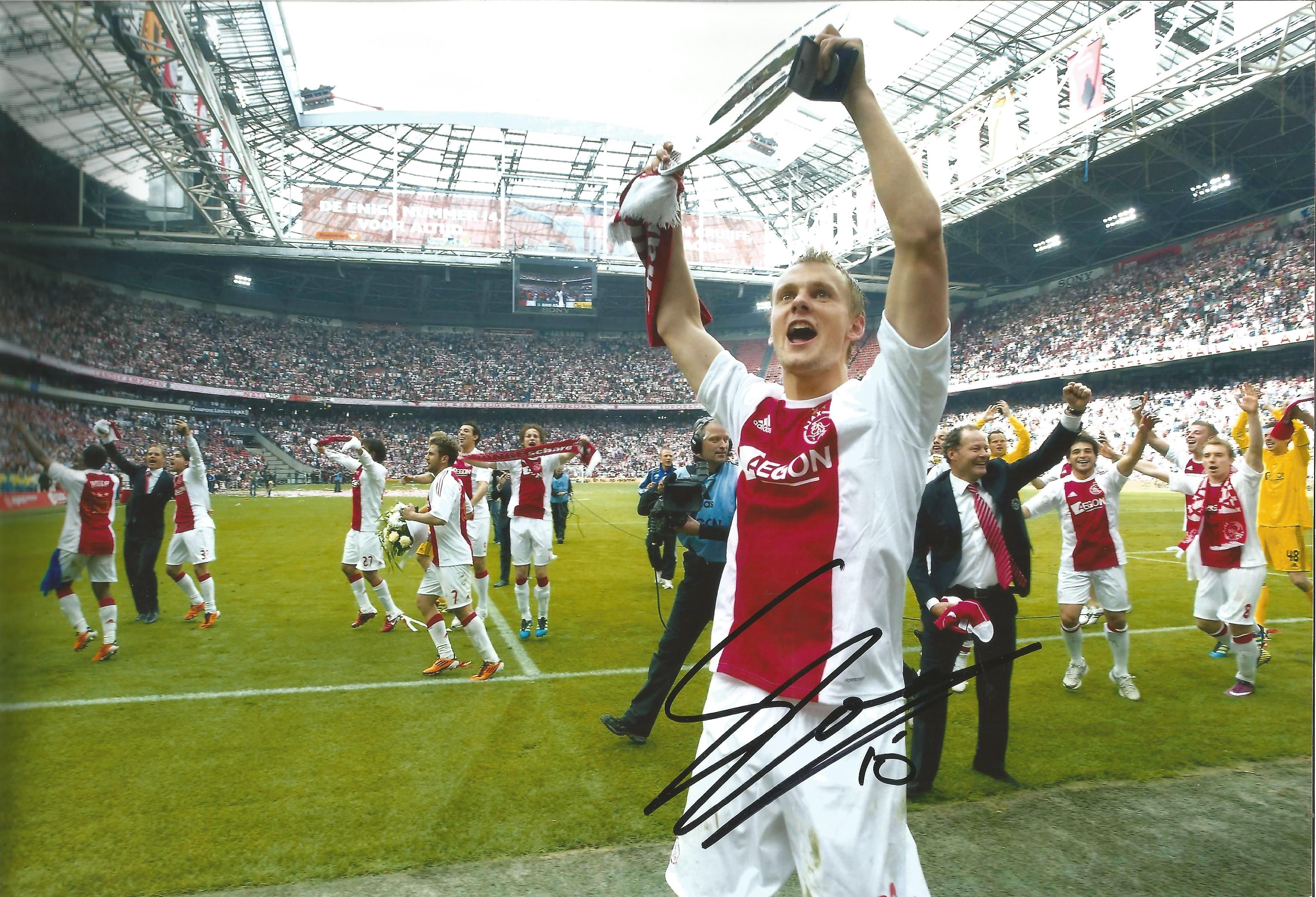 Siem de Jong Ajax Signed 12 x 8 inch football photo. This item is from the stock of www.