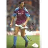 Paul McGrath Aston Villa Signed 12 x 8 inch football photo. This item is from the stock of www.