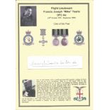Flight Lieutenant Francis Joseph Tearle DFC Ae. Small signature piece. Set on superb descriptive