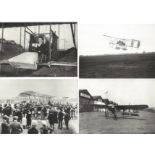 Brooklands Aviation collection 8 vintage black and white BBC post cards picturing some of the