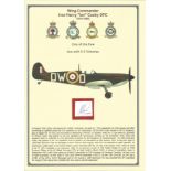 Wing Commander Ivor Ian Henry Cosby DFC. Small signature piece. Set on superb descriptive