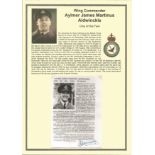 Wing Commander Aylmer James Matinus Aldwinkle. Signed 6 x 4 biography card. Set on superb