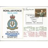 WW2 George Cross winner Air Marshall John Rowlands GC, bomb disposal winner 1943 signed flown RAF