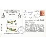 Sandy Johnson 602 Sqn and RR Tich Havercroft 92 Sqn signed FDC 40th Anniversary of the Battle of