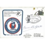 Air Vice Marshall Sir Bernard Chacksfield signed flown Broadlander 78 RAF Coltishall cover.