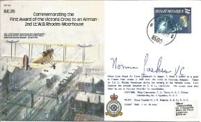 Norman Jackson VC, WW2 winner signed 1985 BE2b Bomber command cover. Good Condition. All
