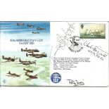 Top US WW2 ace Col. F. S. Gabreski, Col. Charles MacDonald signed 40th Anniversary of V E Day 8th