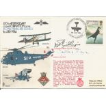 Admiral C. John and Cpt J. J. Phillips signed flown official Navy cover RNSC15. 60th Anniversary