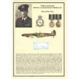 Flight Lieutenant William Louis Buchanan Walker. Small signature piece. Set on superb descriptive