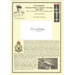 Commander Richard Exton Jimmy Gardner OBE DSC. Small signature piece. Set on superb descriptive