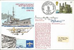 Mountbatten of Burma and Major J. L. R. Samson signed HMS Hibernia First Launch of Aircraft from