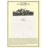 Group Captain Robert James Walker DSO. Signed handwritten letter. Set on superb descriptive