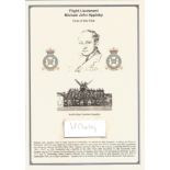 Flight Lieutenant Michael John Appleby. Small signature piece. Set on superb descriptive biography