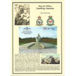 Warrant Officer Geoffrey Garside. Signed Battle of Britain Memorial 6 x 4 colour card. Set on superb