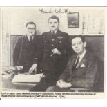 Frank Whittle signed 5 x 4 magazine cutting b w photo showing Frank Whittle with Stanley Hooker