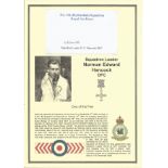 Squadron Leader Norman Edward Hancock DFC. Signed RAF No. 152 Hyderabad Squadron white card. Set