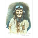 PO Terence M. Kane WW2 RAF Battle of Britain Pilot signed colour print 12 x 8 inch signed in Pencil.