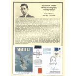 Squadron Leader Henry Collingham Harry Baker. Signed Malta GC FDC. Set on superb descriptive