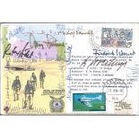 Glorious Dozen Luftwaffe aces multiple signed cover. North Africa multi signed FDC No 101 of 124.