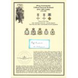 Wing Commander Clifford Percival Rudland DFC* DFC (USA). Small signature piece. Set on superb