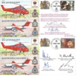 Queens Flight FDC collection RAF cover collection. Full set of five 1995 covers comm. The first