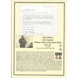 Pilot Officer (later) Captain William Albert Alexander Read AFC Ae. Signed typed letter. Set on