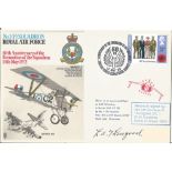 Sd Ldr Laurence A Thorogood DFC 87 (F) Squadron signed FDC No1 Squadron Royal Air Force 60th