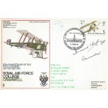 WW2 BOB fighter ace Desmond Hughes signed RAF College Cranwell 50th Anniversary of the RAF College