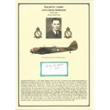 Squadron Leader John Denis Andy Anderson. Small signature piece. Set on superb descriptive biography