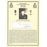 Group Captain John Ralph Alexander Peel DSO DFC. Small signature piece. Set on superb descriptive