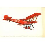 World War One 17x11 colour print picturing The Avro 504K Three Seater Civil version of the 1917 R.