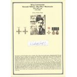 Wing Commander Kenneth William Mackenzie DFC*AFC Ae. Small signature piece. Set on superb