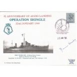 Denis Healey signed Operation Shingle 42nd Anniversary of Anzio Landing 22nd January 1944 cover
