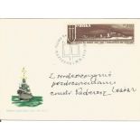 WW2 Navy Tadeusz Lesisz signed Polish cover date stamp Warsaw 25th September 1970. Tadeusz Lesisz