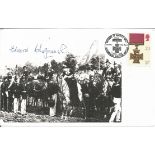 Edward Chapman VC signed 7 x 4 inch white card timestamp Defence of Rorkes Drift 2nd Bn. 24th Reg.