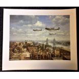 Battle of Britain 20x24 print titled Spitfires over London by the artist John Young. Good Condition.