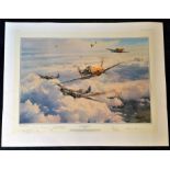 Robert Taylor 35x25 Most Memorable Day Artist Proof, AP, print 88 100 with 4 Luftwaffe signatures