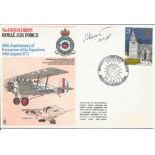 Great War fighter pilot MRAF Slessor signed No 4 Squadron RAF 60th Anniversary of Formation of the