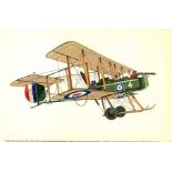 World War One 17x11 colour print picturing Vickers F. B. 5 Gunbus 1914 with 100 h. p Gnome