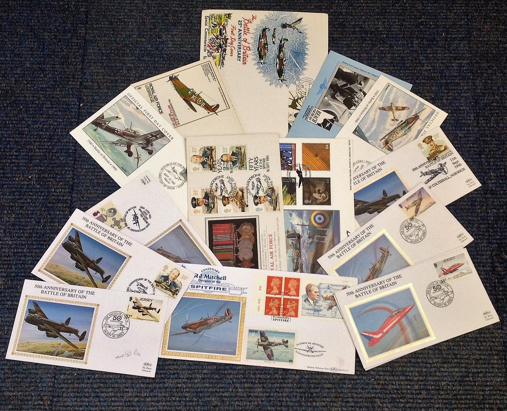 RAF Battle of Britain collection 15 fantastic covers commemorating the 25th and 50th anniversary