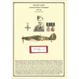 Squadron Leader Laurence Arthur Thorogood DFC Ae. Small signature piece. Set on superb descriptive