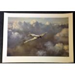 Battle of Britain 20x27 print titled Flight of Freedom by the artist Roy Cross picturing a solo