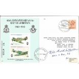 F Lt Gareth Newell DFM and Bar signed FDC 40th Anniversary of the Battle of Britain 1940 1980 double