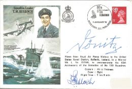 Karl Donitz and Sqn Ldr Terence Bulloch DSO* DFC* signed Sqn Ldr T. M. Bulloch cover No. 66 of 75.
