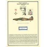 Flight Lieutenant Robert Hugh Barber AFC. Small signature piece. Set on superb descriptive biography