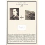 Squadron Leader Dennis Lockhart Armitage DFC. Small signature piece. Set on superb descriptive