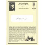 Wing Commander Alan Duncan Ginger Murray DFC. Small signature piece. Set on superb descriptive