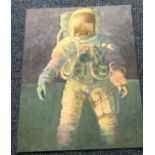 Moonwalker Alan Bean signed 14 x 11 print from one of his paintings.