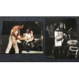 Music Brian May and Charlie Watts signed photos Queen and Rolling Stones